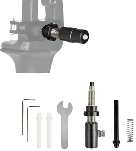 Pilstöd för Bågskytte, Justerbart med Dämpande Kolv, Magnetiskt Pilstöd I Aluminium, för Recurvebåge och Långbåge(Black)