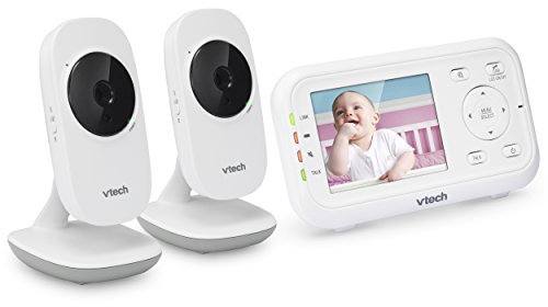 VTech VM3252-2 2.8” Digital Video Baby Monitor with 2 Cameras and Automatic Night Vision, White