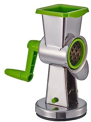 BESTonZON Mehrzweck Gemüseschneider Edelstahl Rotierend Käsereibe Aus Edelstahl Mit Trommeln Und Drehgriff Für Käse Schokolade Obst Gemüse Und