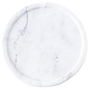 VALICLUD Plateau à Bijoux En Marbre Naturel Élégant Gris Blanc 14 Cm, Plat à Bagues Fonctionnel Pour Rangement Accessoires, Décoration Chambre Et Salle De Bain