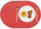 Homcomodar Tischsets Rund 6PCS Rot Weihnachten Platzsets Abwaschbar 34cm Platzdeckchen Hitzebeständigem Tisch Tischsets für Küche Abendessen