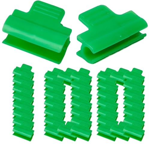 Tuxxjzm Clips de red de jardín, abrazaderas de tubería de 100 piezas | Accesorios resistentes, soportes de repuesto para cultivo, granja, exterior, invernadero, interior