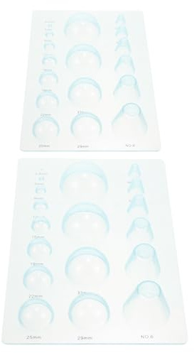 ULTECHNOVO Herramienta para Quilling de Papel 3d Media Bola, Plantilla 3, Transparente Azul, 2 Piezas, Molde para Manualidades de Papel y Arte, Rodillo de Cuentas para Quilling DIY