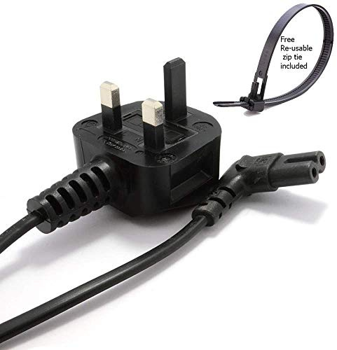 Agagadgets 3M New! UK Mains Power Lead Cable for Samsung Toshiba LG Sharp Sony TV | 3 Pin Wall Cord to Figure 8 C7