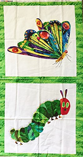 The Very Hungry Caterpillar Stoff-Kissenbezug – entworfen von Eric Carle (ideal zum Quilten, Nähen, für Bastelprojekte, Wandbehänge und mehr), 55,9 x 111,8 cm
