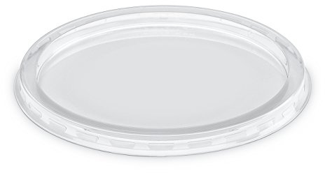 GUILLIN - TUSIPACK COVP1000CH8 SACHET DE 50 Couvercle pour Pot Rond, Polyéthylène, Transparent, 12,2 x 12,2 x 0,8 cm