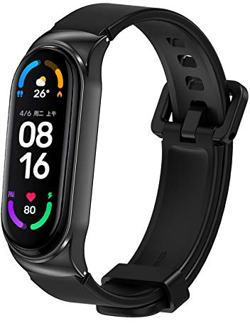MIJOBS Correas de Mi Band 5 & Mi Band 6, Correa Mi Band 6/5 Reemplazo Pulsera Impermeable Transpirable Resistente al Sudor Silicona Pulsera Correa (No Host)