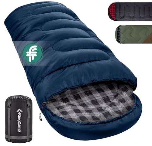 KingCamp Unisex vuxen filt sovsäck Camp, 300 g NavyR, R
