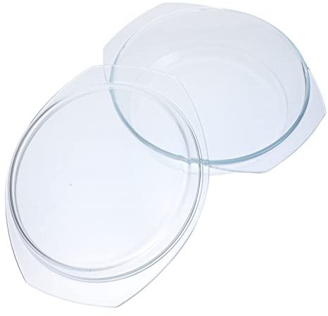 Cabilock Pirofila in Vetro Con Coperchio Transparent Casseruola Da Forno e Microonde Resistente e Multifunzionale Per Cucina Domestica e Professionale