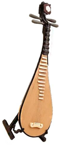 BYBIO Miniatur-Pipa-Modell Mit Ständer Und Koffer, Mini-Laute, Mini-Musikinstrument-Ornamente Musikinstrumente Miniatur