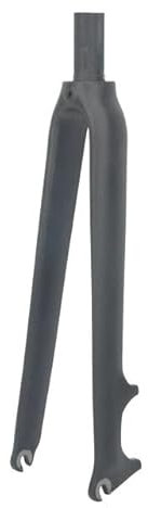 QAINKUN Federgabel Fahrrad Straße Gabel Rennrad Teile 700C Carbon Faser Starre Gabel Disc Bremse Gabelschaft Gerade/Konisch Fahrradgabel(Matte - Straight)