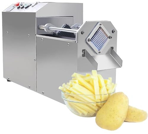 Commercial Metal French Fries Cutting Machine, 370W Electric Potato Cutter French Fries Machine, 350 KG Per Hour, Stable and High Work Efficiency
