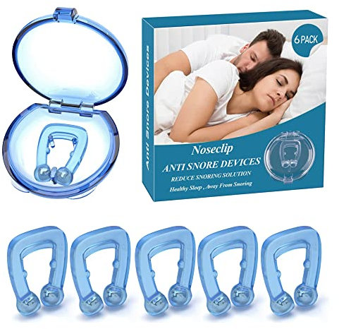 6 pezzi Anti Russamento Clip, Magnetici Dilatatore Nasale Antirussamento, Anti Russamento Clip Magnetiche per Naso,Nose Strips Magnetic, Nasal Strips Clip Migliorano la Qualità del Sonno(Blue)