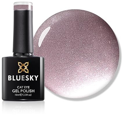 Bluesky Cat Eye Gel Nail Polish 10ml, Lavender Luster - SJC03, Purple Magnetic Nail Polish with Cat Eye Effect for LED UV Lamp, Long-Lasting, Salon & Home Manicures