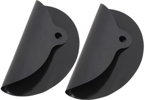 SOLUSTRE 2pcs Heat Resistant Silicone Induction Cooktop Mat Non Slip Protective Pads for Kitchen Countertops Black Insulated Heat Insulation and Spill Guard for Household Cooking