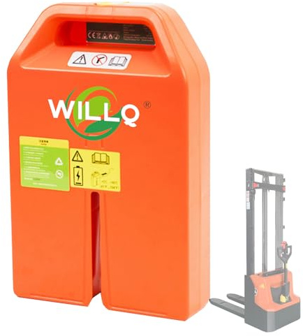 WILLQ Batterie Lithium 48 V/24 V 20 Ah 36 Ah pour transpalette électrique, Remplacement pour Chariot élévateur électrique, décharge 4 Broches/6 Broches,24v20ah