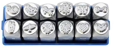 Set di 12 scalpelli in metallo per intaglio gioielli, set di scalpelli per gioielli, struttura in acciaio, adatto per strumenti professionali per timbratura in metallo