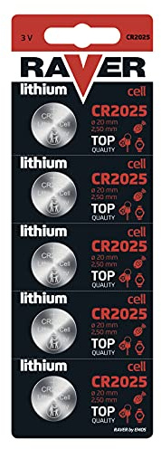 EMOS Raver Cell Lithium Batterien Knopfzelle CR2025 | 3 V | 5 Stück | Kapazität 150 mAh