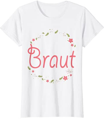 Damen Braut T-Shirt - Blumenkranz 2 - JGA