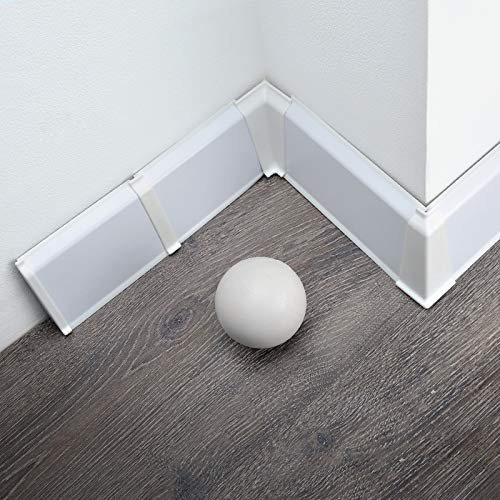[DQ-PP] 2 Meter Sockelleiste 70mm PVC Weiß Laminatleisten Fussleisten aus Kunststoff PVC Laminat Dekore Fußleisten