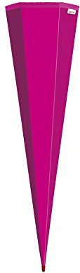 ROTH Schultüten-Rohling zum Basteln pink - 85 cm 6-eckig - mit Rot(h)-Spitze ohne Verschluss