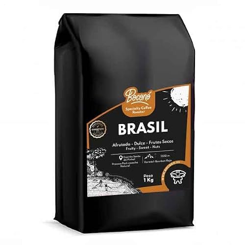 Café de especialidad en grano de Brasil Proceso natural, tueste medio 1 kg
