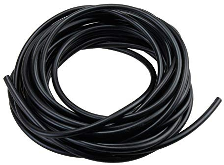 AQUANEAT 7,6 m Aquarium-Luftschlauch, Standardschlauch, 1,9 cm (3/16 Zoll), schwarzer Schlauch für Aquarien, Luftpumpe, flexibler Schlauch für Hydrokultur und Teiche