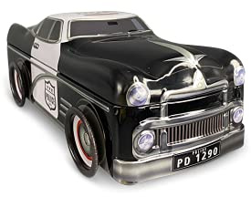 MediMuc Polizeiauto mit drehbaren Rädern - Aufbewahrungsdose, Keksdose, Blechdose - lebensmittelecht - Vol. 1,3l