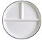 Onepine Platos Redondo de Porcelana con 3 Compartimentos Plato para Dieta Ceramica Plato de Ensalada Plato de Postre Delicado y Elegante