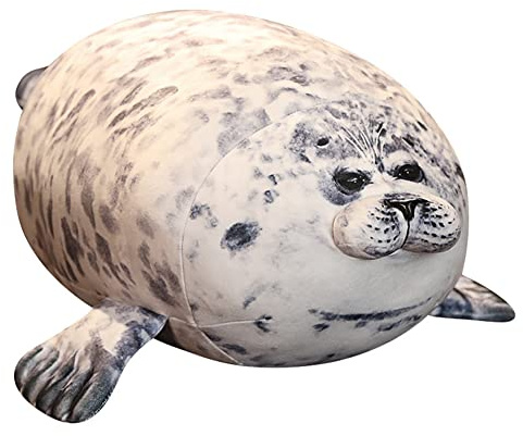 Cuscino con guarnizione in pelle paffuta, peluche con sigillo di animali ripieni, peluche in morbido cotone, cuscino per bambole, giocattoli, animali di peluche, regali per bambini e adulti, 40 cm