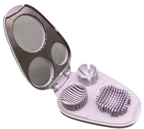 Eierschneider Edelstahl Cutter Slicer 3 in 1 Manuelle Hobel hart gekochte Eier Küchenwerkzeug Heavy Duty Eierschneider Spülmaschinenfest für konservierte Eier Schinken Bananen (#1)