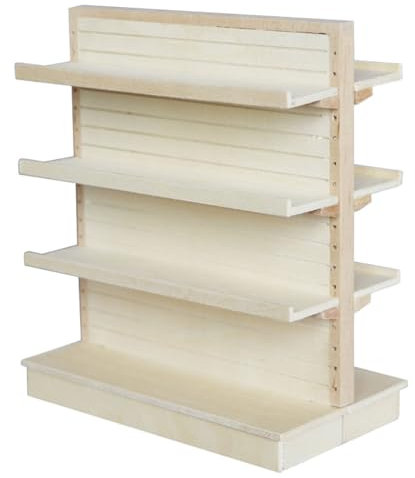 Lebensmittelgeschäft Spielset Marktständer Holz Spielzeug Holz Spielgeschäft für Kinder Mini Holzregal Simulation Supermarkt Puppenmöbel Spielzeug Spielhaus Ornament (1:12)