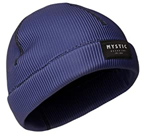 Mystic Watersports - Surf KiteSurf & Windsurfing 2mm Neoprene Wetsuit Beanie Hat - Navy - Flatlock stitching - M-Flex (70%)