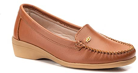 Mokassins Damen aus echtem Leder Elegante Wildleder Hausschuhe mit Absatz