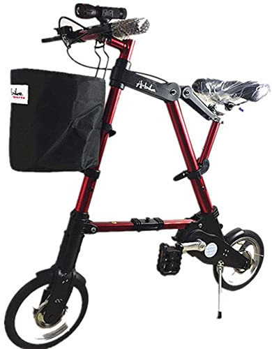 ZLYJ 10 Zoll Faltrad Leichtes Aluminium Faltrad, Citybike Schnellfaltsystem, Ultraleichtes Tragbares Schülerrad Für Erwachsene C,10inch