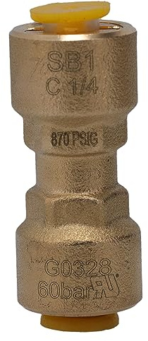 Supplying Demand SB1 1/4 Inch Quick Connect HVAC Brass Coupler Fitting