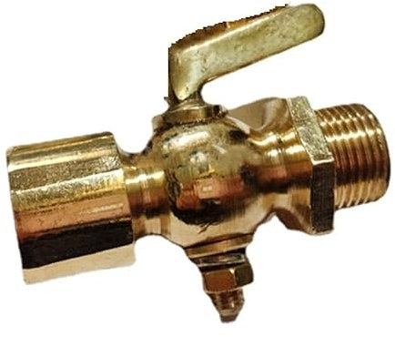 FALKIN 1/4 3/8 1/2 BSP hembra a macho latón drenaje llave de purga válvula de cierre agua Gas (Color : 1/4)