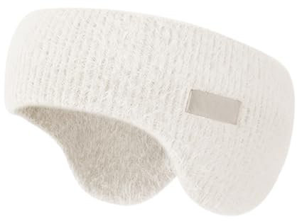 Guotobe Ohrenwärmer Damen Mädchen, Faltbare Winddicht Ohrenschützer Outdoor Weiche Ohrwärmer Ohrschützer Plüsch Winter Earmuffs Reiten Laufe Warm Halten Ear Warmers Flauschige Beige Ohrbedeckungen