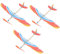 Operitacx 3pcs Rubber Band Powered Aircraft Model Kit, Educational Airplane Toy, Airplane Toys for Boy Girl Toddlers Lightweight and Portable Glider for Fun and Learning （Random Pattern）