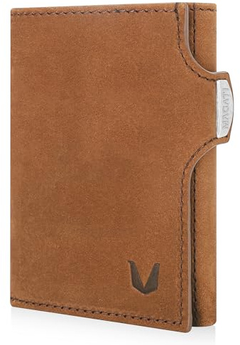 MAGATI Slim Wallet il Santo – Elegantes Kartenetui aus echtem Leder – 7 Kartenfächer und RFID-Schutz – Geldbeutel mit Scheinfach bis 200€ und Münzfach, kompakt und praktisch für den Alltag
