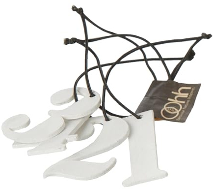 OOhh - Adventskranz Zahlen 1, 2, 3, 4 Adventszahlen aus recyceltem Holz für Kerzen - fair Trade (weiß)