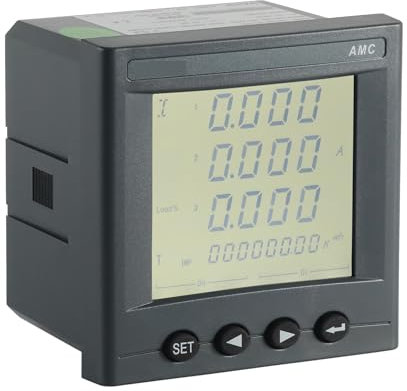ISIRYK Compteur d'énergie Compteur électrique Industriel numérique triphasé AMC96L-E4/HKC Montage sur Panneau 415V CT 5A
