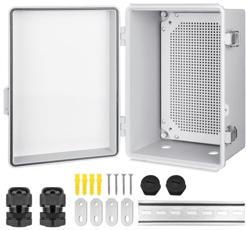 CHENGPI Verteilerkasten Aufputz,Verteilerschrank Industriegehäuse Schaltkasten,IP66 Elektrische Abzweigdose,Verteilerkasten Außen Wasserdicht,Anschlussdose 300×400×170MM