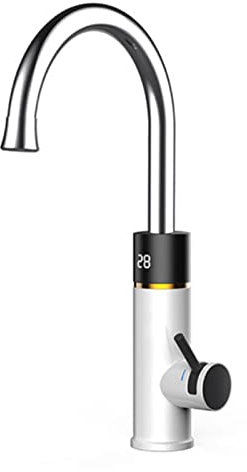 ZYSKABQ Grifo Calentador de Agua instantáneo, Grifo de Cocina 2 en 1, Grifo Calentador de Agua sin Tanque, Grifo Mezclador de Calentamiento rápido con Pantalla Digital LED,Blanco Octopus Feet