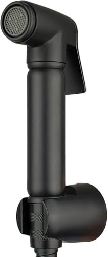 Xcel Home Black Handheld Douche Sprayer Kit Brass Toilet Bidet 1.5m Hose | Wall Mount Muslim Shower Jet Spray for Toilet Hygiene | Bidet Shower Kit