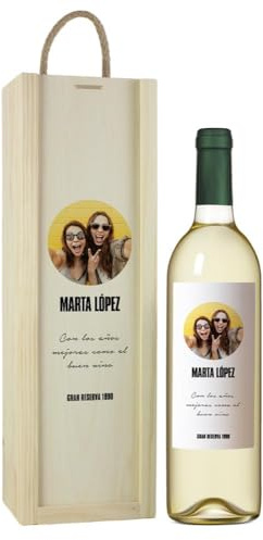 Genérico Botella de Vino Personalizada con Caja Regalo - Blanco Verdejo