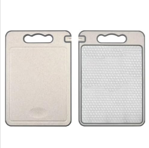 SEQ - Planche à découper en acier inoxydable 4 en 1 de qualité supérieure avec coupe-couteaux et coupe-légumes - Grande planche à découper double face - Facile à nettoyer - Cadeau idéal pour la