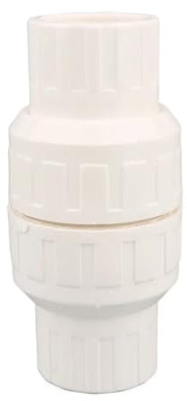 1pc 20 25 32 40 50mm Clapet anti-retour for tuyau d'eau Clapet anti-retour unidirectionnel for aquarium Réservoir de poissons Jardin Joints de tuyau d'irrigation(50mm(Without Spring),White)