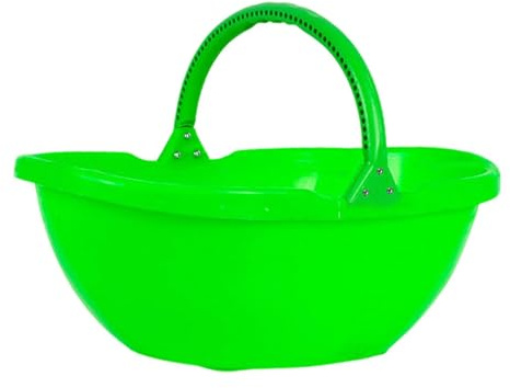 Fonowx Cesto portaoggetti per la Raccolta della Frutta da Giardino, Cesto per la Raccolta delle Bacche, Pratico con Manico, Strumento per la per, Verde