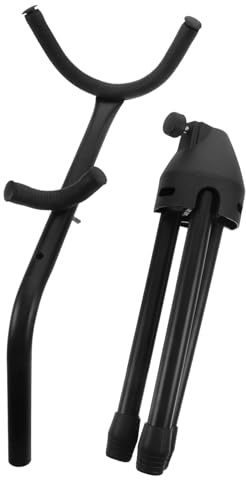 LIGIGWASH Soporte Portátil Para Saxofón Alto y Tenor De Hierro y Acero, Trípode Antideslizante Resistente Para Uso Doméstico y Aulas De Música, Soporte Ligero y Compacto Para Saxofón